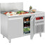 Ventilated cooling table, 2 doors GN 1/1, 260 Lit. with refrigerated structure