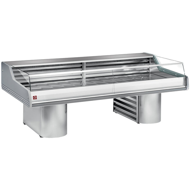 Refrigerated display counter with glass " Self-Service ", on bases