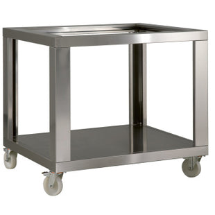 Support imitation inox GL6/35-D, roues dont 2 avec freins