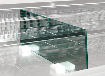 Skilledisplay i glass (L.500 mm)