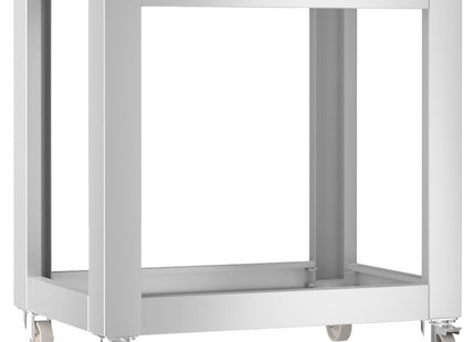 Support for electric oven, on wheels