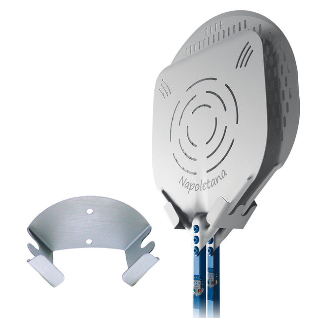 Väggfäste i anodiserad aluminium, 2 platser