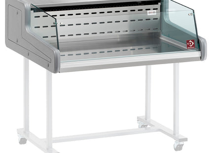 Refrigerated display counters - self-service glass panel