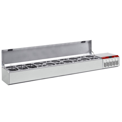 Refrigerated structure GN 10x1/4, 1x1/9 , with lid