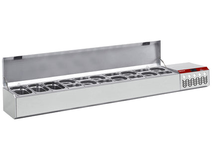 Refrigerated structure GN 10x1/4, 1x1/9 , with lid
