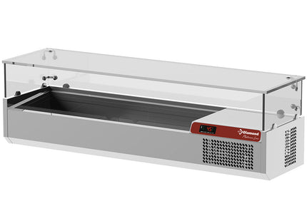 Saladette with glass 1400 mm.