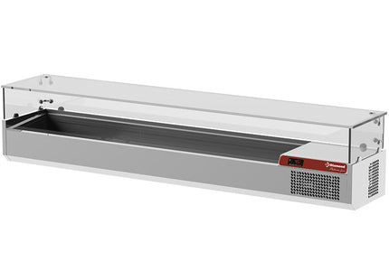 Saladette with glass 2000 mm.