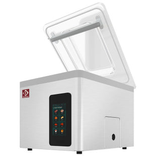 Vacuum machine, stainless steel tank 370x350xh150 mm. 16 m3/h TOUCH screen