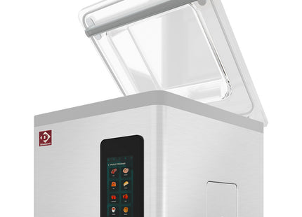 Vacuum machine, stainless steel tank 370x420xh180 mm. 21 m3/h TOUCH screen