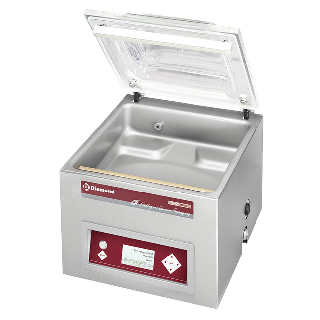 Vakuummaskin, kammer 420x370xh180 mm - 21 m3/h LCD
