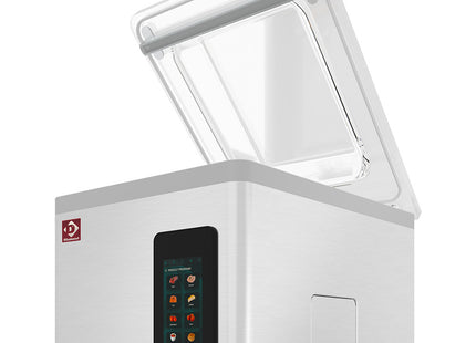 Vacuum machine, stainless steel tank 460x420xh180 mm. 21 m3/h TOUCH screen