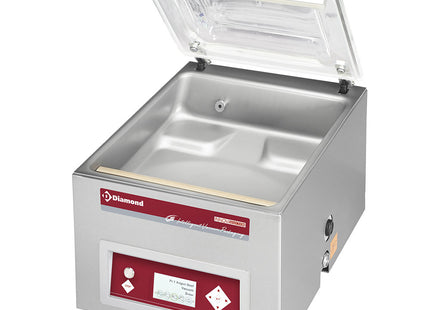 Vacuum machine, chamber 420x460xh180 mm - 21 m3/h LCD