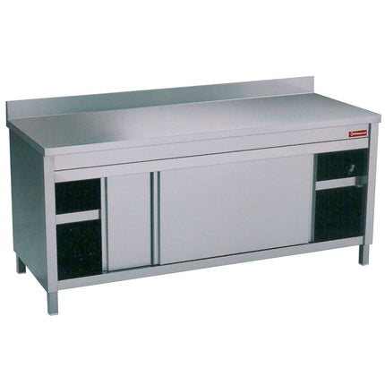 Table on cupboard