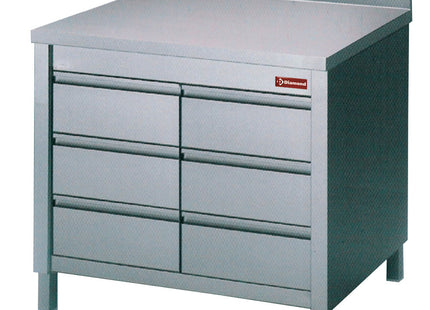 Table on cupboard with 6 drawers GN1/1