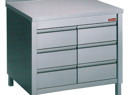 Table on cupboard with 6 drawers GN1/1