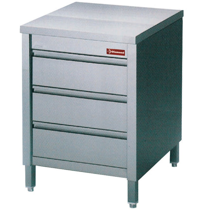 Table sur placard avec 3 tiroirs GN1/1