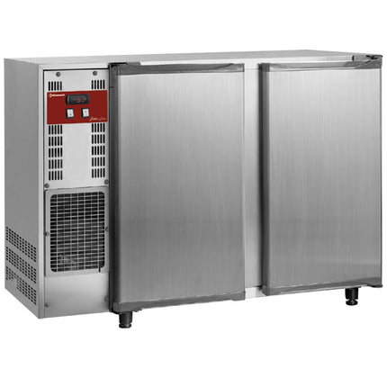 Flaskekøler, rustfrit stål, 2 døre, 375 liter