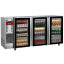 Bottle cooler, stainless steel, 3 glass doors, 579 liters