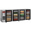 Glacière Back Bar, inox, 4 portes vitrées, 783 litres