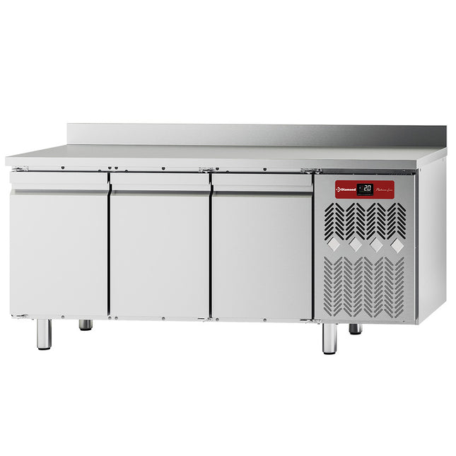 Table réfrigérante murale, ventilée, 3 portes GN 1/1, 405 litres