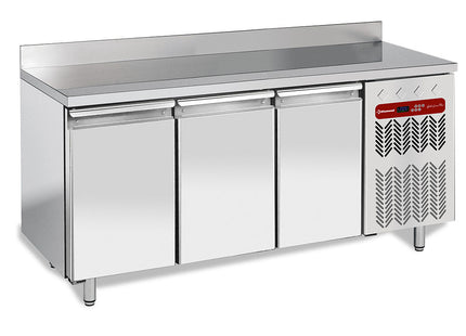 Wall freezing table, ventilated, 3 doors GN 1/1, 405 liters