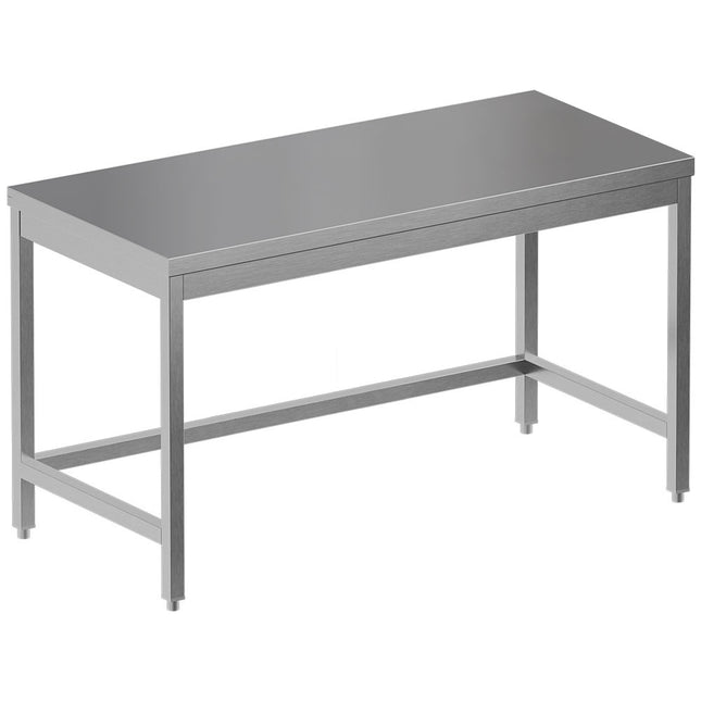 Work table without lower shelf