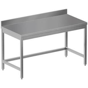 Work table without undershelf + rear backsplash