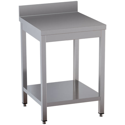 Work table with undershelf + rear edge