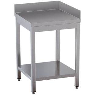 Arbejde bord 90° med underhylde og 2 opstående bag