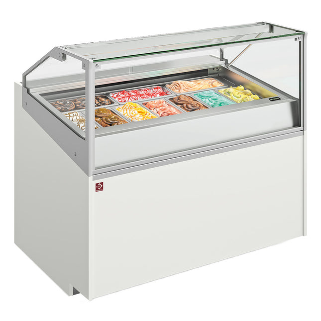 Ice cream counter with 10 stainless steel trays (360x165)