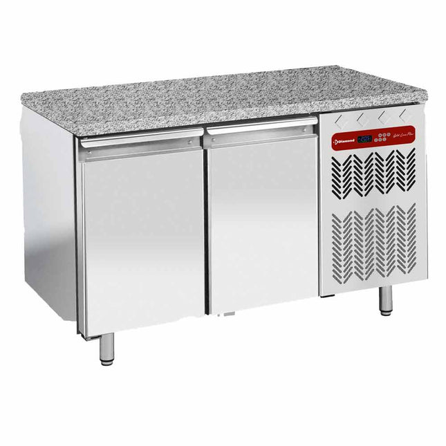 Freezing table, ventilated, 2 doors EN 600x400 - Granite top