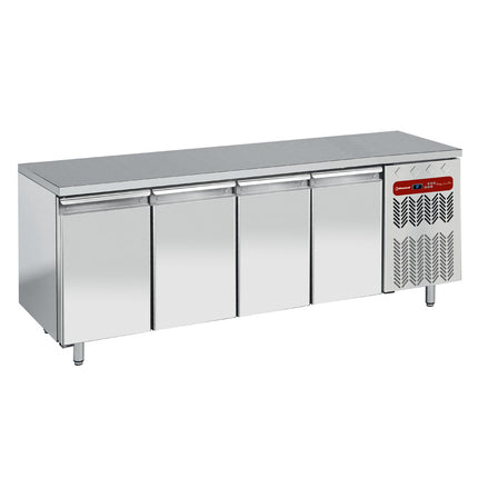 Refrigerated table, ventilated, 4 doors EN 600x400