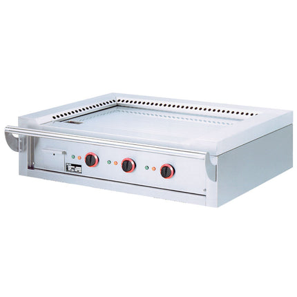 Elektrisk"Teppanyaki" plade, 3 områder (3x 4,7 kW), til bord - Top-test