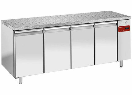 Refrig. table, vent., 4 doors EN 600x400 - Granite Top (without group)