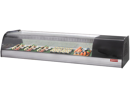 Refrigerated display for sushi, double perforated bottom (included)