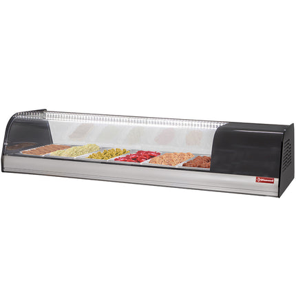 Køledisplay til tapas, 6x GN 1/3 - 40 mm (medfølger)