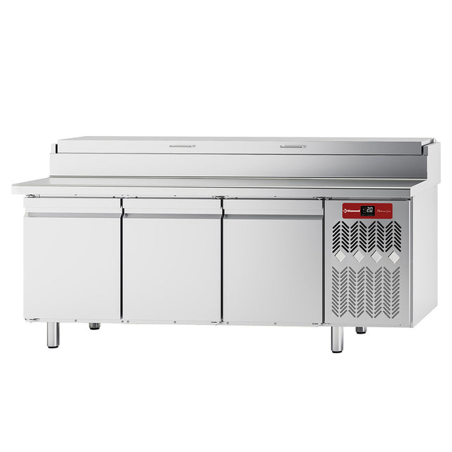 Refrigerated table, ventilated, 3 doors EN 600x400, refrigerated structure GN 10x 1/3