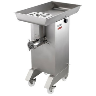 Hachoir à viande inox N° 32, Ø 4,5 mm, 700 kg/h, à roulettes