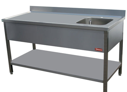 Table de chef cuve droite 400X400XH275