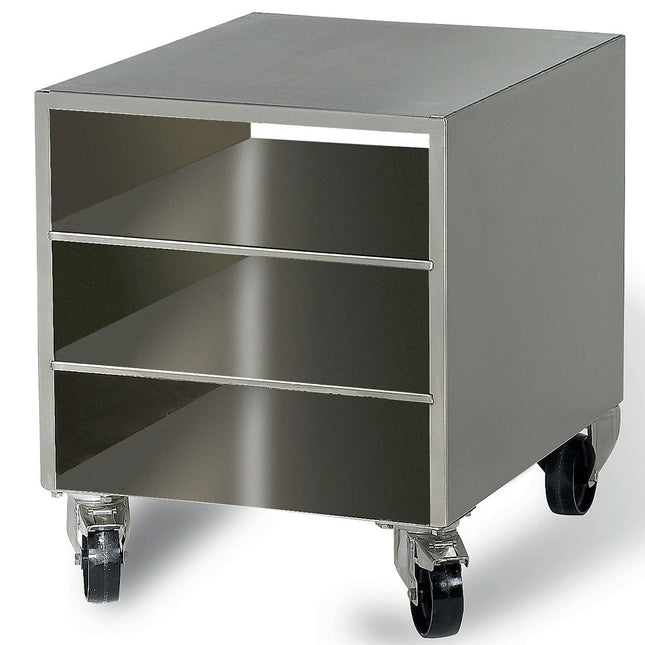 Support en inox pour machine sous vide, sur roulettes, amovible