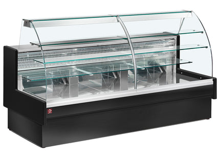 Refrigerated display counter, static, drawer system, without reserve - BLACK