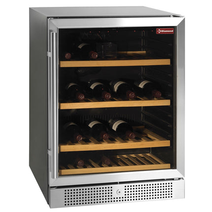Przeszklona piwnica na wino, wentylowana, 160 L, CZARNA