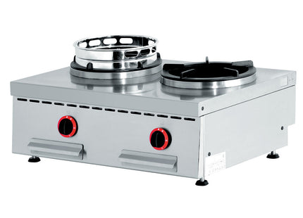Brûleur wok à gaz de table, double brûleur (2x 13 kW)