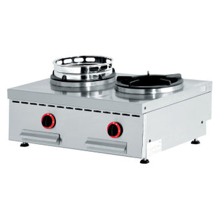 Brûleur wok à gaz de table, double brûleur (2x 13 kW)