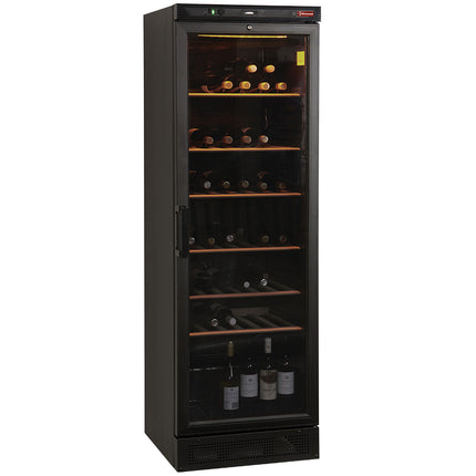 Ventileret vinkælder, 380 liter, SORT