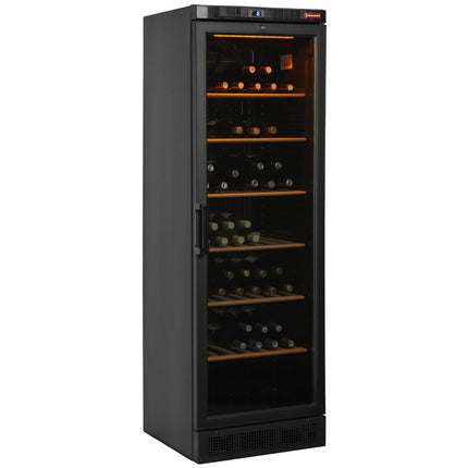 Ventileret vinkælder, 380 liter, SORT