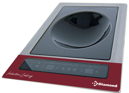 Plaque à induction "wok encastrable" 6 kW-TRI, touches tactiles