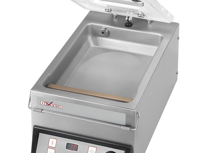 Machine sous vide, couvercle bombé, cuve inox - 4 m3/h