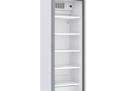 Présentoir ventilé positif 382 litres BLANC avec lightbox
