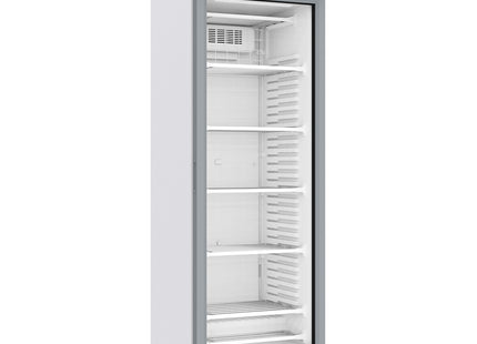 Negative ventilated display case 374 liters - 5 fixed levels with lightbox - WHITE